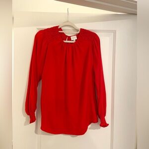Violet & Claire Red Long Sleeve Blouse